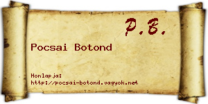 Pocsai Botond névjegykártya