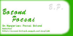 botond pocsai business card